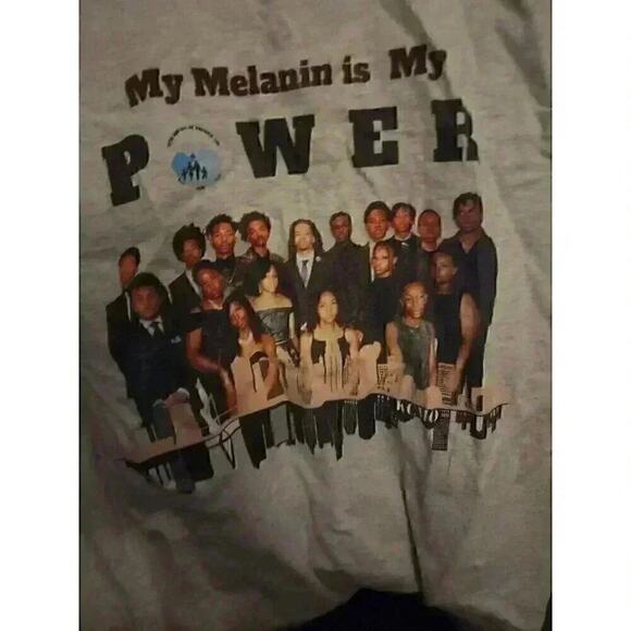 Womens Graphic Tee "Melanin Is My Super Power" T-Shirt Sz Small CR4 Nice - Picture 6 of 6